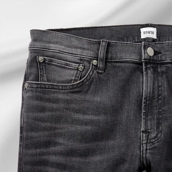 EDWIN Men’s LIAN Skinny Fit Jeans in the Size 31X32” in Coal Color - Picture 6 of 9